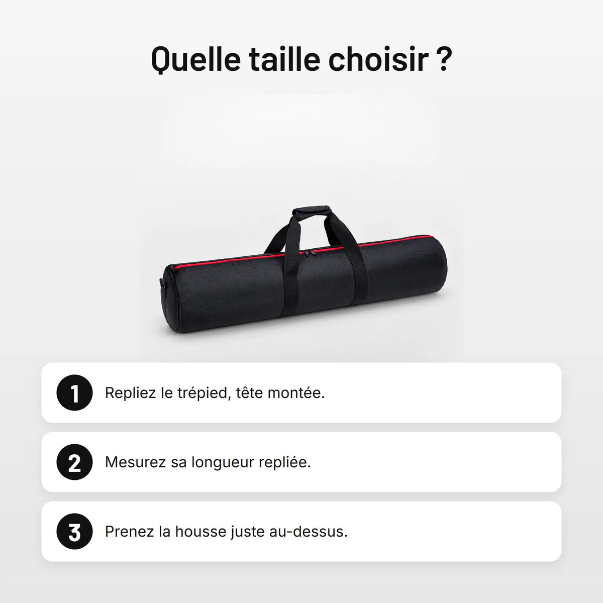 Housse trépied rembourrée, comment choisir la taille