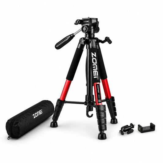 Trépied appareil photo rouge 187 CM - Grips En Mousse