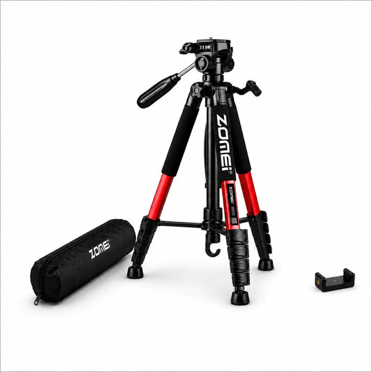Trépied appareil photo rouge 187 CM - Grips En Mousse