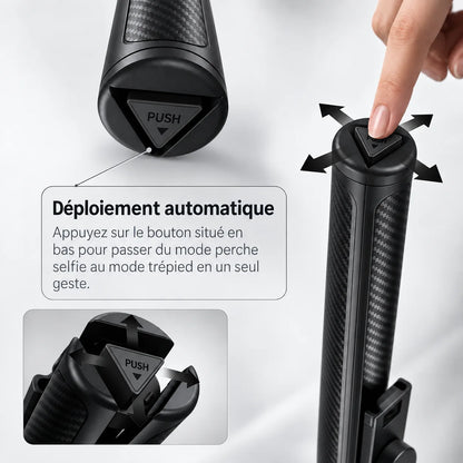 Trépied Téléphone 170 CM Télescopique Bluetooth | Selfie, Live & Voyage