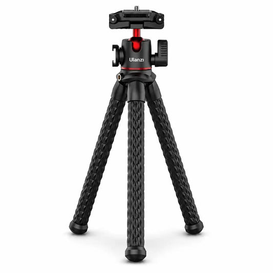 Trépied Flexible 32 CM Noir | DSLR & Smartphone | Griffe Froide & Vis 1/4 Pouce inclus