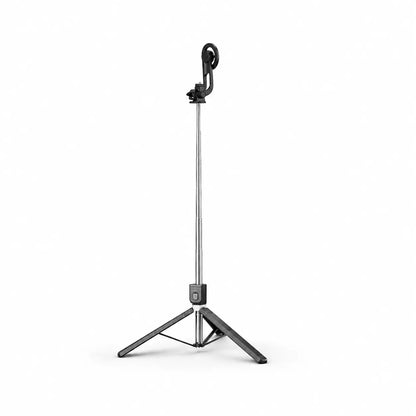 Trépied Perche Selfie 170 CM Noir Aluminium | Fixation Magnétique & Télécommande Bluetooth | Selfie, Live & Voyage