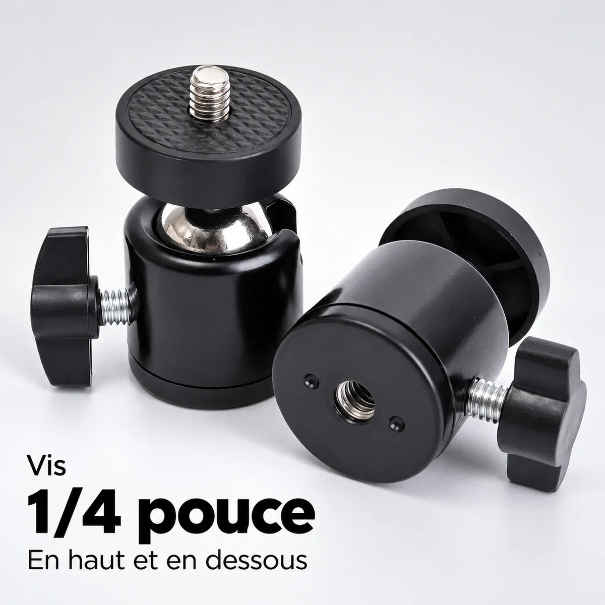 Mini rotule trépied 1/4 – vis 1/4 pouce