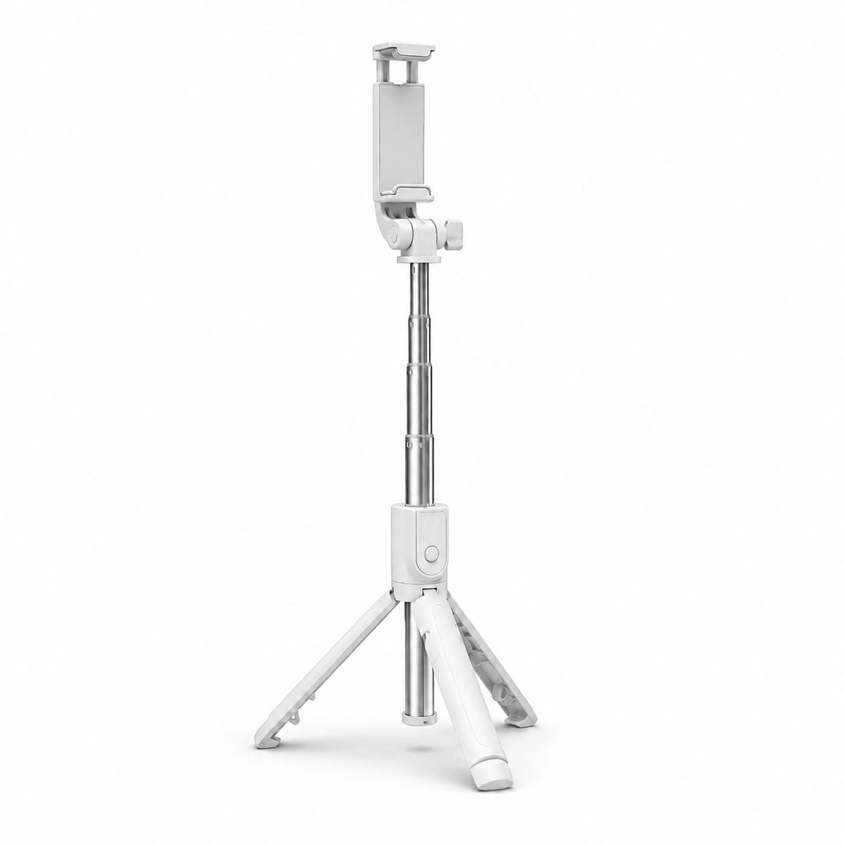 Mini Trépied Téléphone 70 CM Blanc - vue principale du trépied pour téléphone, iPhone & Android, Perche Selfie & Télécommande Bluetooth