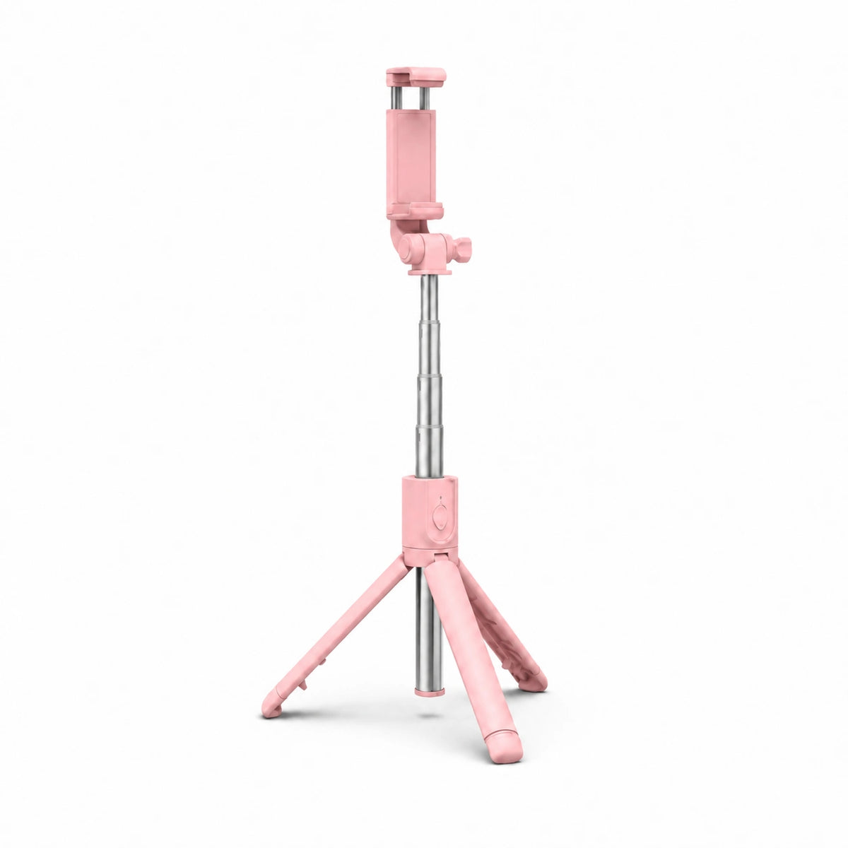 Mini Trépied Téléphone 70 CM Rose - vue principale du trépied pour téléphone, iPhone & Android, Perche Selfie & Télécommande Bluetooth