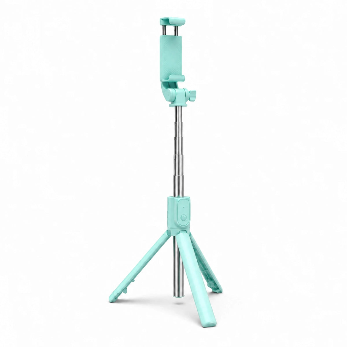 Mini Trépied Téléphone 70 CM Turquoise - vue principale du trépied pour téléphone, iPhone & Android, Perche Selfie & Télécommande Bluetooth