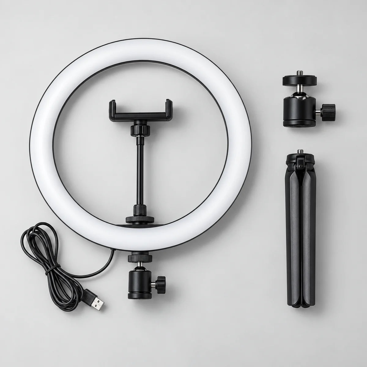 Ring light 26 cm de bureau – contenu du colis