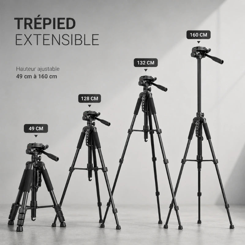 Trepied appareil photo 160 CM - Convertible Monopode