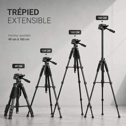 Trepied appareil photo 160 CM - Convertible Monopode