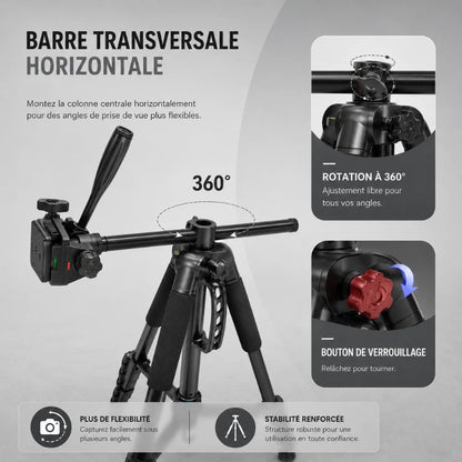 Trepied appareil photo 160 CM - Convertible Monopode