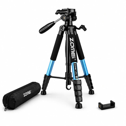 Trepied appareil photo bleu 187 CM - Grips En Mousse