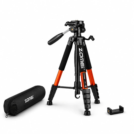 Trepied appareil photo orange 187 CM - Grips En Mousse