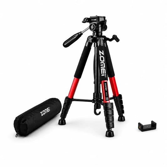Trepied appareil photo rouge 187 CM - Grips En Mousse