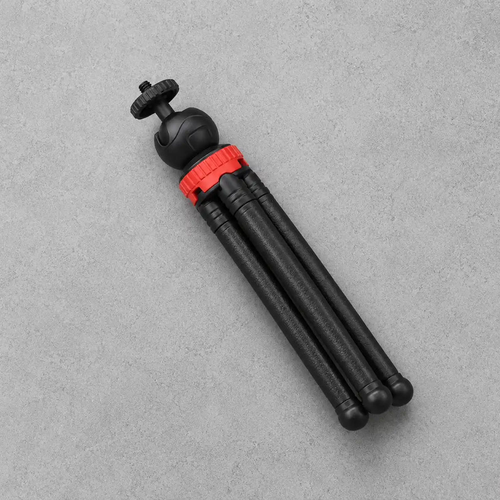 Trépied Flexible Poulpe Noir - détail de stabilité du trépied pour téléphone, iPhone & Android, Pieds Enroulables & Support Téléphone inclus