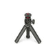 Mini trépied Flymile noir compact avec rotule noire et vis rouge en haut, trois pieds courts robustes dépliés, sur fond blanc