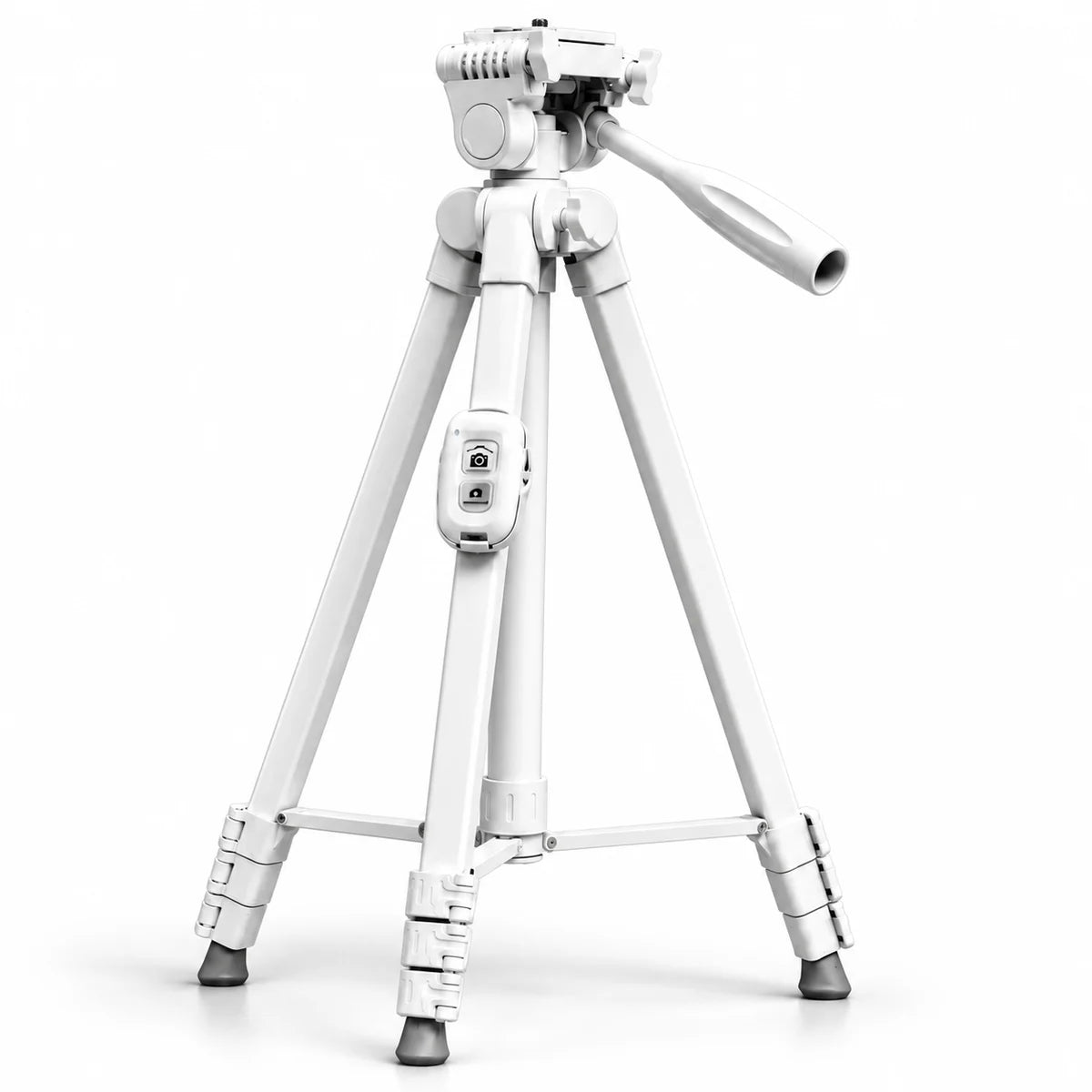 Trépied iPhone 152 CM Blanc - vue principale du trépied pour téléphone, Support Téléphone