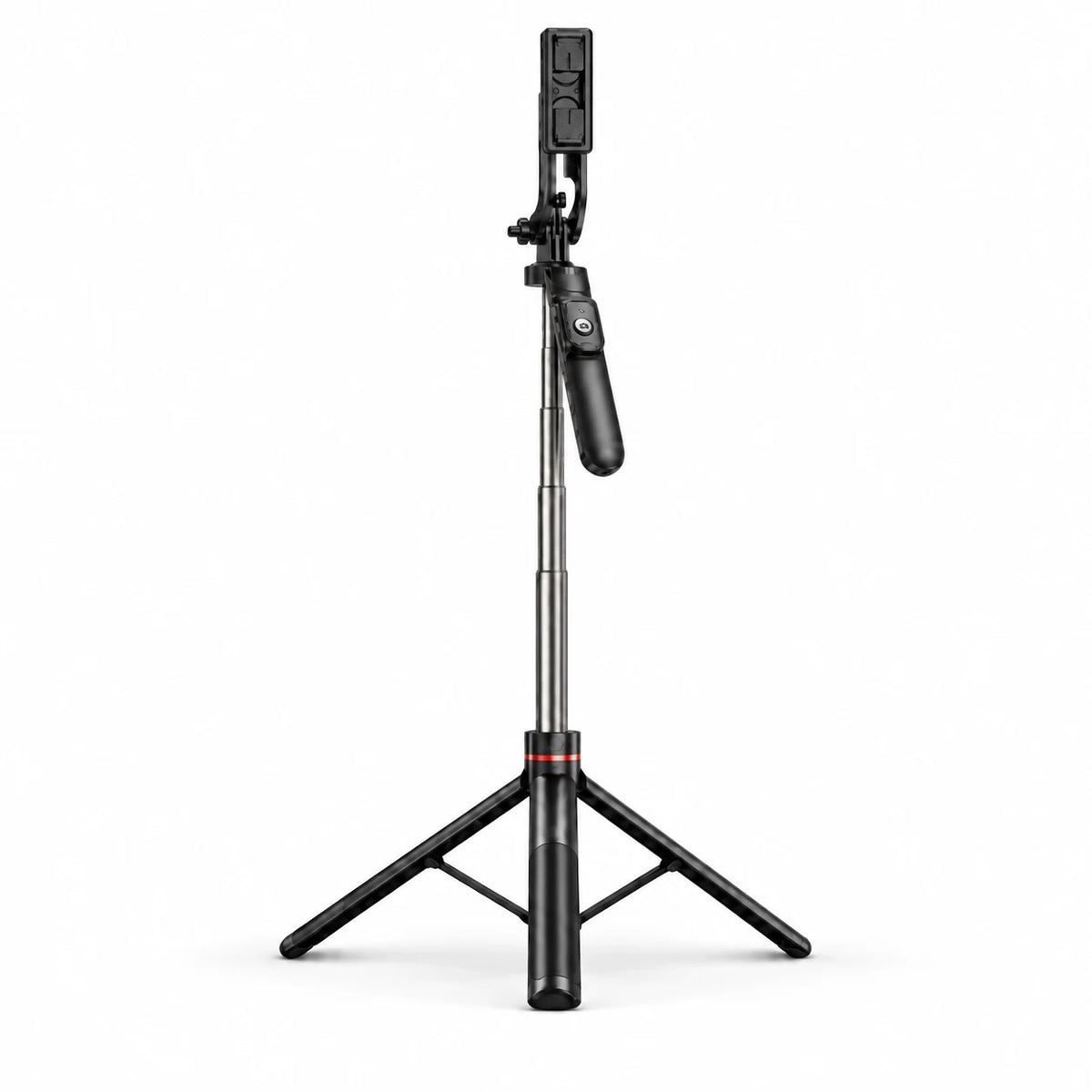 Trépied iPhone 170 CM Rouge - vue principale du trépied pour téléphone, Télécommande Intégrée