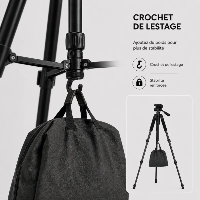 Trepied jumelles 150 CM - Grips En Mousse - detail pieds et articulations
