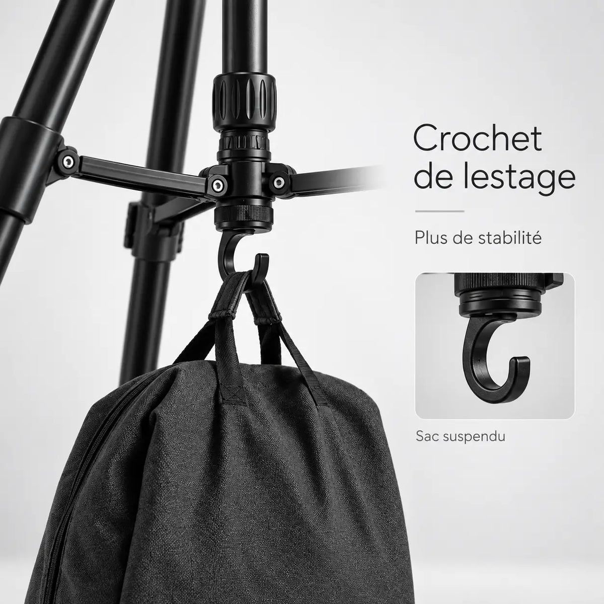 Trépied Jumelles 178 CM Aluminium - mise en situation du trépied pour jumelles, Jumelles & Longue-Vue, Grips Mousse & Sac de Rangement inclus