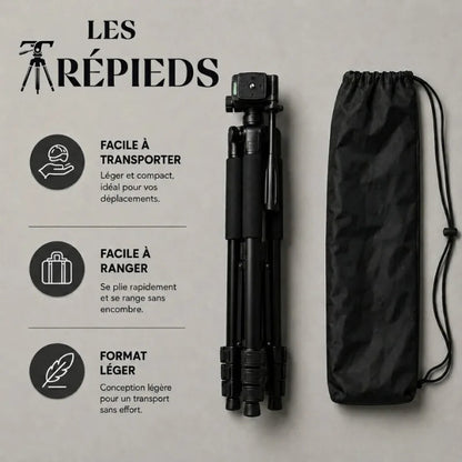 Trepied jumelles 178 CM - Grips En Mousse - dimensions et gabarit