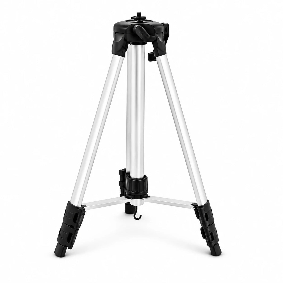 Trépied Laser 120 CM Gris Aluminium - vue principale du trépied pour niveau laser, Niveau Laser & Croix, Sac de Rangement inclus