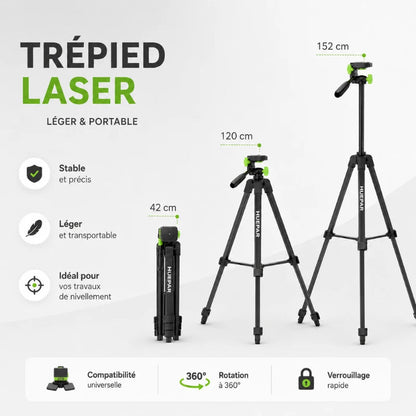 Trepied laser 152 CM - Noir
