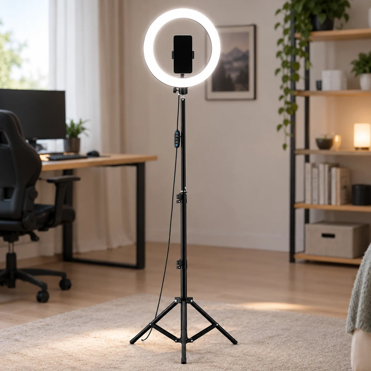 Trépied ring light 200 cm – mise en situation