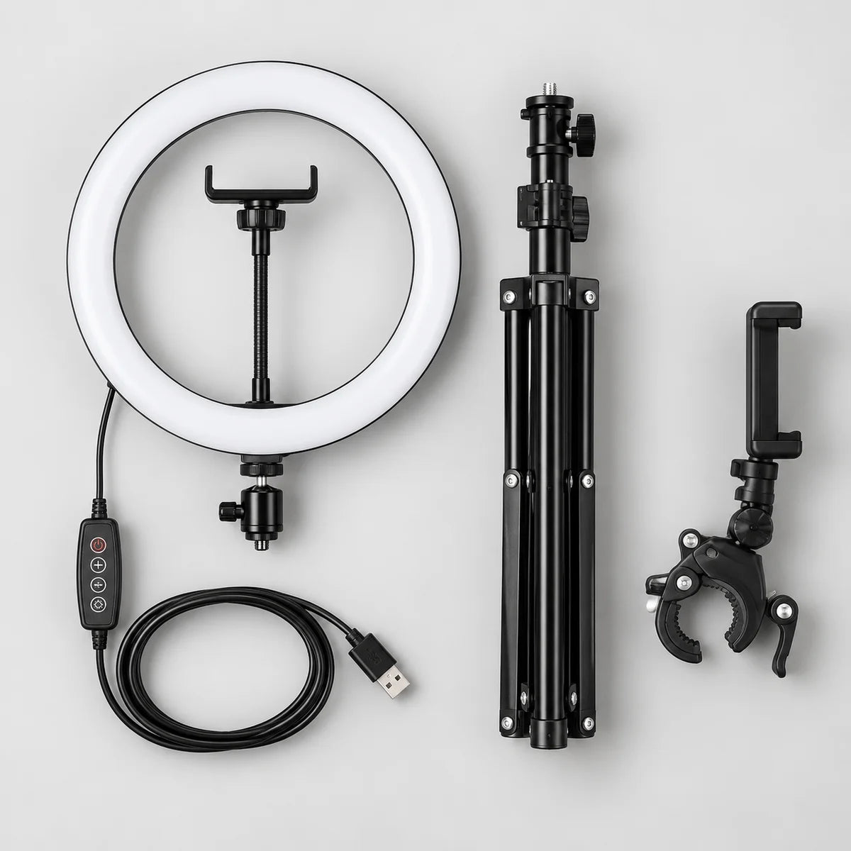 Trépied ring light jusqu'à 210 cm – contenu du colis