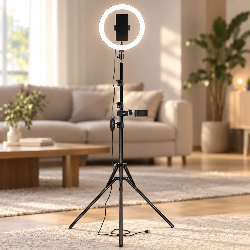Trépied ring light jusqu'à 210 cm – mise en situation