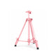 Trepied tableau rose 155 cm deploye sur fond blanc avec clip de fixation