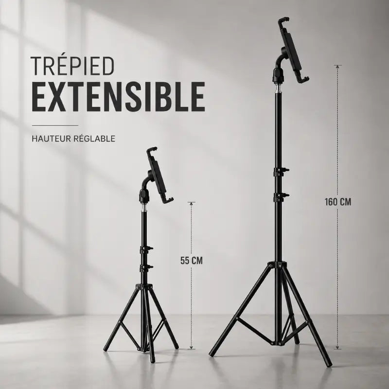 Trepied tablette 160 CM - Noir