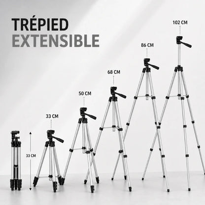 Trepied telephone 102 CM - Argente
