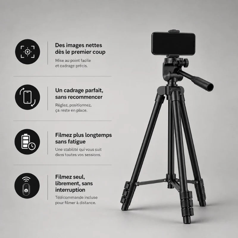 Trepied telephone 102 CM - Noir