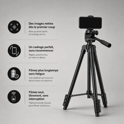 Trepied telephone 102 CM - Noir