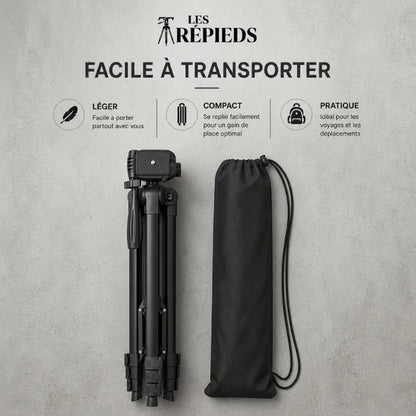 Trepied telephone 152 CM - Noir - accessoires inclus