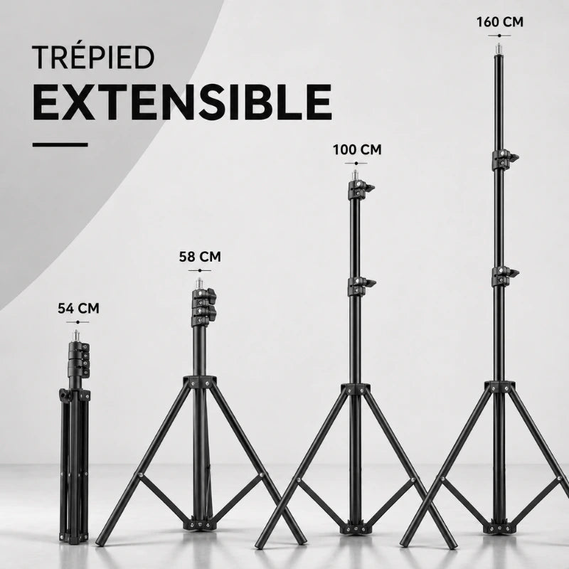 Trepied telephone 160 CM - Noir
