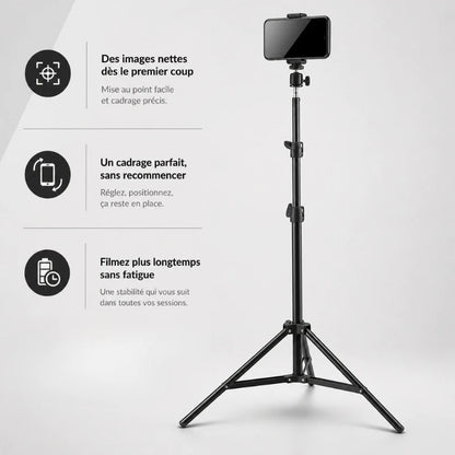 Trepied telephone 160 CM - Noir