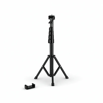 Trépied téléphone 160 cm noir avec support smartphone