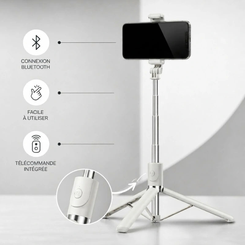 Trepied telephone 170 CM - Blanc