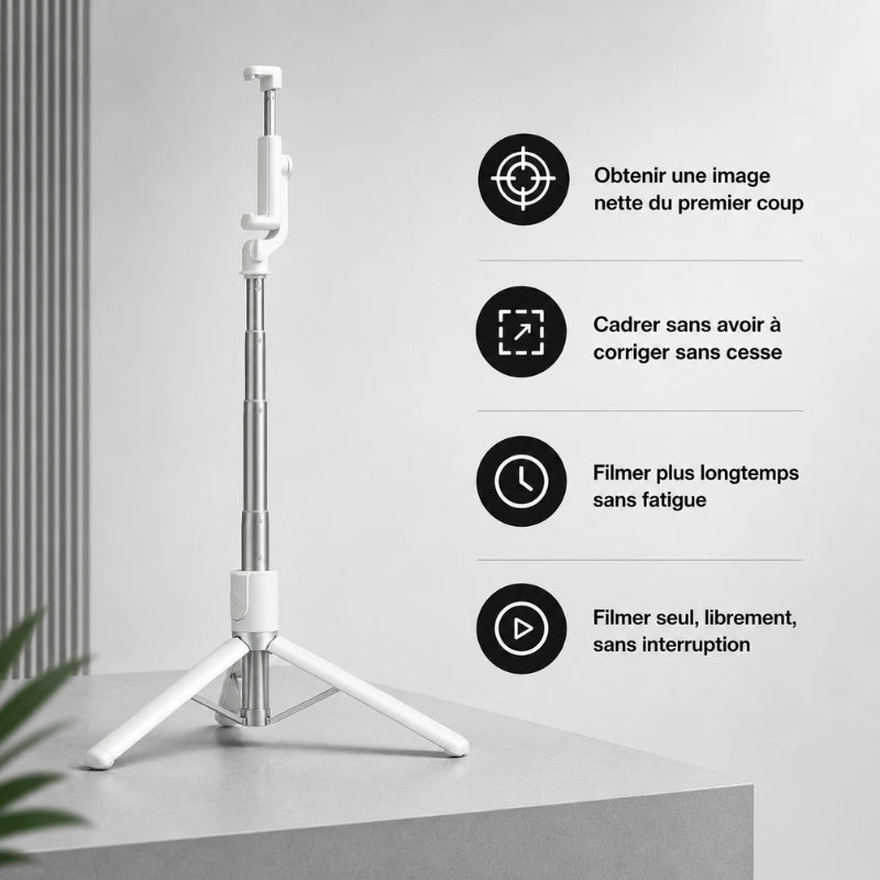 Trepied telephone 170 CM - Blanc