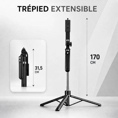Trepied telephone 170 CM - Noir