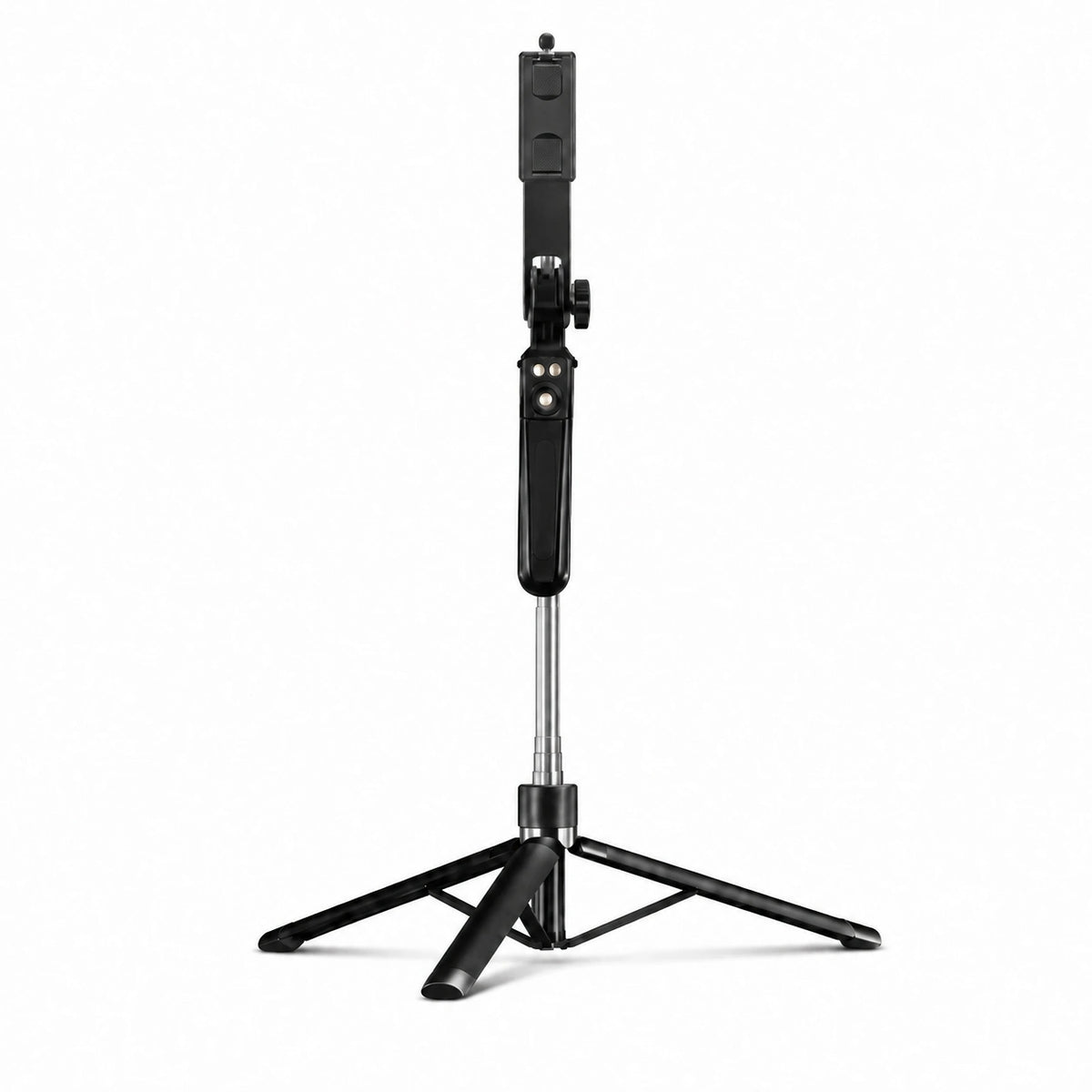 Trépied Téléphone 170 CM Noir Aluminium - vue principale du trépied pour téléphone, iPhone & Android, Stable à Pleine Extension & Télécommande incluse