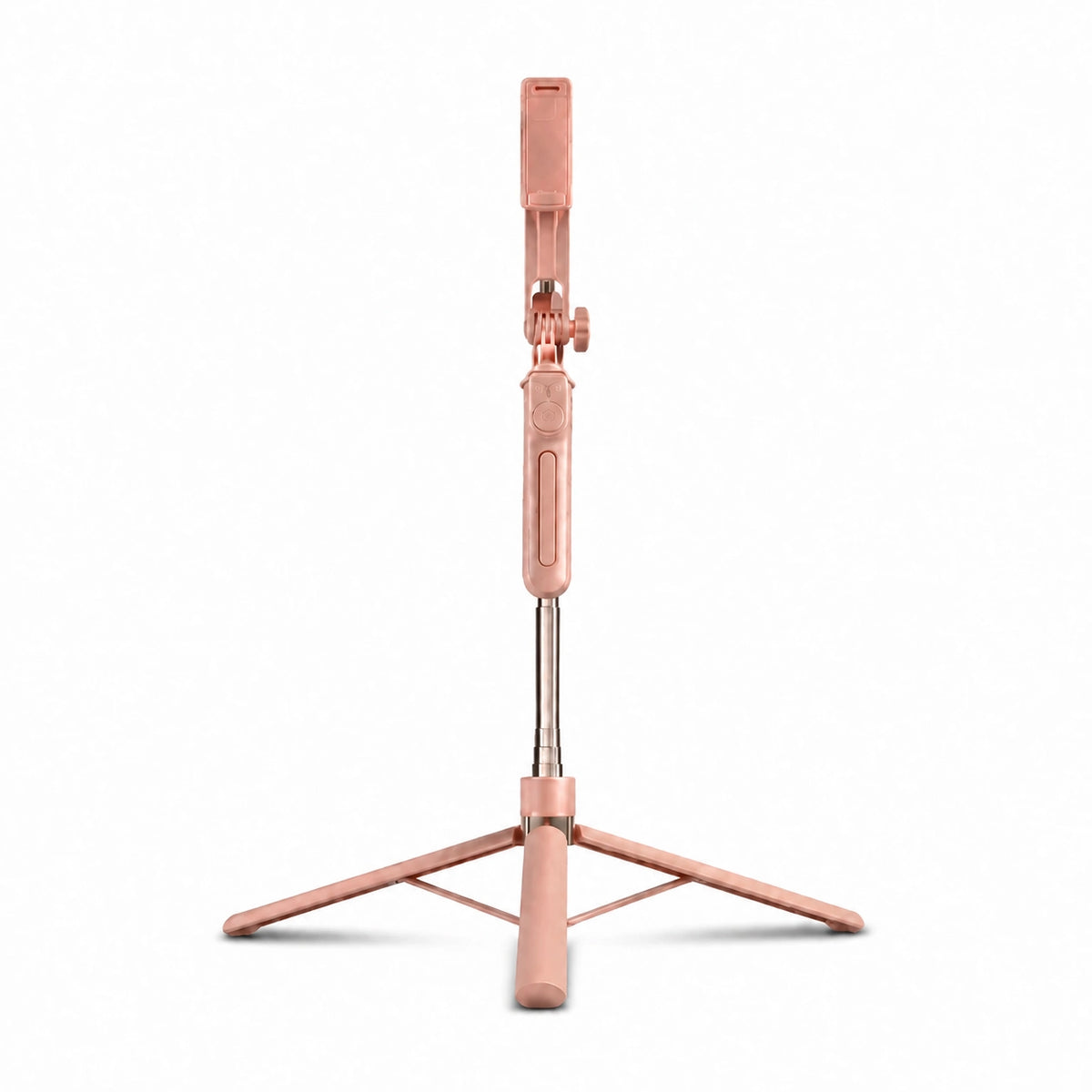 Trépied Téléphone 170 CM Rose Aluminium - vue principale du trépied pour téléphone, iPhone & Android, Stable à Pleine Extension & Télécommande incluse