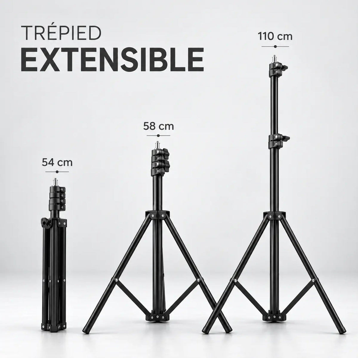 Trépied Vidéoprojecteur 110 CM Noir - vue de détail du trépied pour vidéoprojecteur, Tous Vidéoprojecteurs, Léger & Réglable