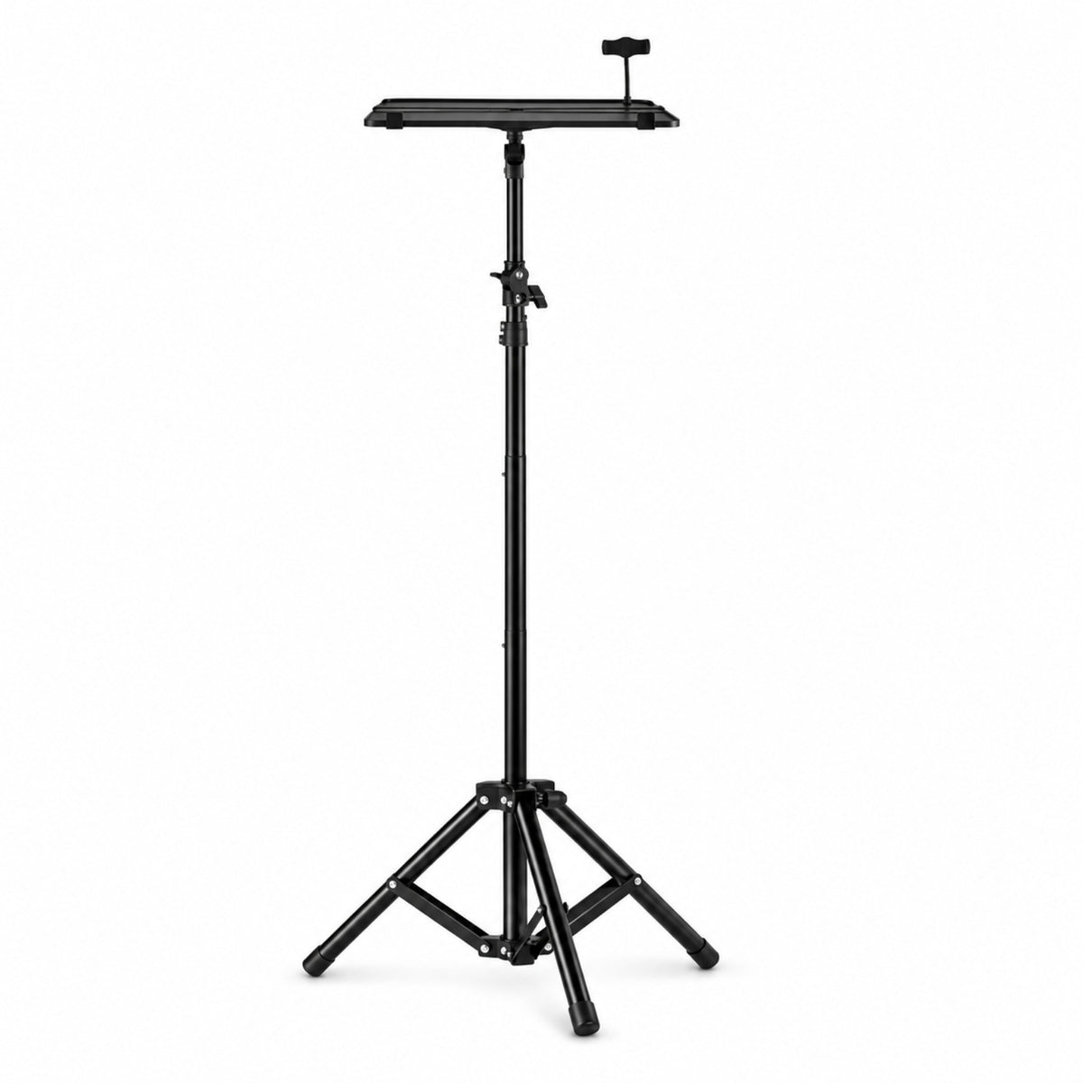 Trépied vidéoprojecteur noir à grand plateau 40 × 30 cm, réglable jusqu’à 160 cm